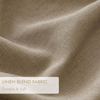 MIULEE Cafe Brown Pinch Pleated 100% Blackout Linen Curtains 40x108 Inches | - Image 6