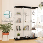 FLYMUHJIA Curio Cabinets with Glass Doors Modern Glass Shelves Tempered Glass - Image 8