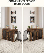 Hzuaneri 44.1" Wooden Dog Crate Furniture, Indoor Dog Kennel Dogs Cage - Image 4