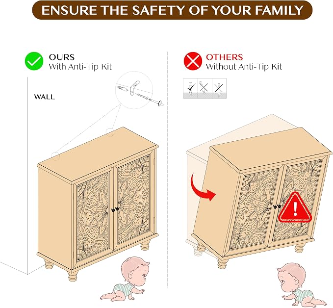 JOINICE White Accent Cabinet - Image 8