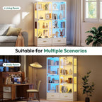 Lamtor 67-inch Glass Display Cabinet – Curio Cabinet - Image 9