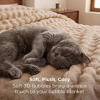 Bedsure 3D Fleece Bubble Blanket - Image 3