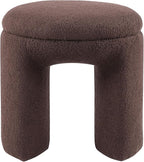 Furniture of America Rami Modern 18-inch Solid Wood Upholstered Ottoman - Image 5