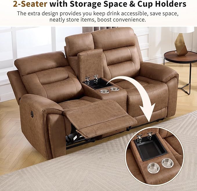 ANJ 2-Piece PU Leather Recliner Sofa Set - Image 5