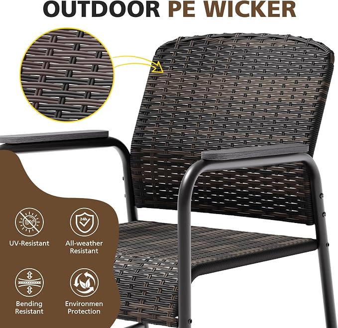 Jing's Villa 3-Piece Outdoor Bistro Set - Image 4