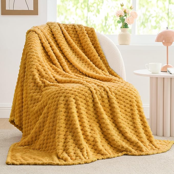 BEDELITE Mustard Yellow Twin Blanket - Image 8