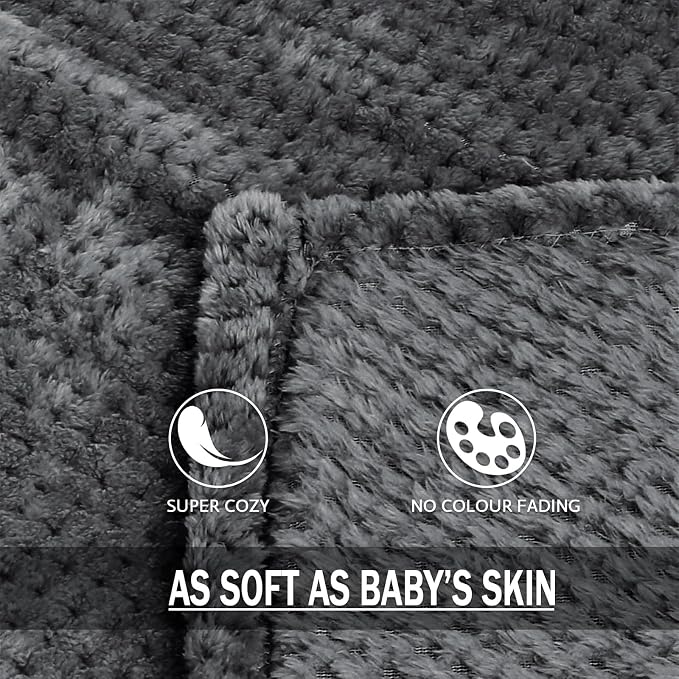 Exclusivo Mezcla Large Waffle Fleece Throw Blanket - Image 7
