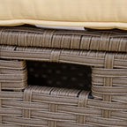Outsunny 6 Piece Patio Furniture Set, PE Wicker Outdoor Furniture Conversation - Image 9