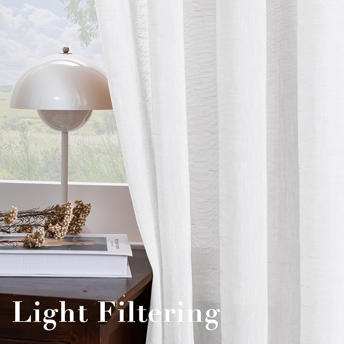 H.VERSAILTEX Natural Linen Semi Sheer Curtains - Image 5
