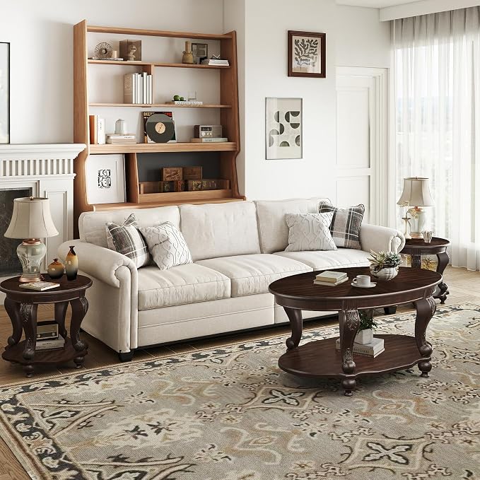 LKTART Wood Coffee Table Set - Image 8