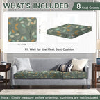 CALBODE 8Pcs Stretch Patio Cushion Cover - Image 2