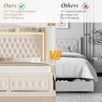 King Bed Frame 55" Tall Headboard - Image 6
