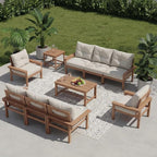 HDPE 10 Piece Outdoor Patio Furniture Set, All-Weather Outdoor Couch Set by YourPerfectOutdoorEscape