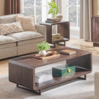 IFGET 48" Modern Coffee Table, 2-Tier Minimalist Center Table - Image 3