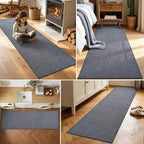 2x6 Grey Blue/White Runner Rug Washable Non-Slip - Image 3