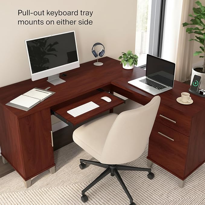 Bush Home 60-Inch L-Shaped Desk - Image 7