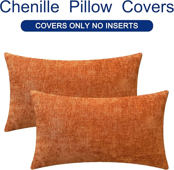 CaliTime Fall Decorative Throw Pillow Covers 26 X 16 Inches Burnt Orange | Pack - Image 6