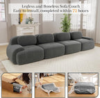 Boneless Sectional Couch, No Assembly Required, 152.7” Modular Cloud Sofa - Image 9
