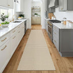 KOZYFLY Cotton Runners for Hallway 3x9, Wide Washable Runner Rug, Woven Non - Image 2