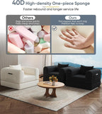 Versatile 2 in1 Loveseat Armchair Couch Convertible Boneless Chaise Lounge - Image 6