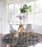 Lahome Moroccan Washable Round Area Rug, Soft Round Rug 5ft Soft Non-Slip | - Image 6