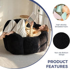 MAXYOYO Bean Bag Chair for Adults, Floral Shaped Bean Bag Sofa, Ultra Soft Faux - Image 8
