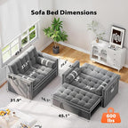 Pipishell 3 in 1 Convertible Sleeper Sofa Bed, Pull Out Couch - Image 4