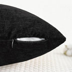 CaliTime Decorative Couch Throw Pillow Covers 22 X 22 Inches Black | Pack of 2 - Image 3