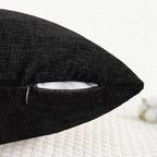 CaliTime Decorative Couch Throw Pillow Covers 26 X 26 Inches Black | Pack of 2 - Image 3