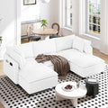 Vesgantti 109" U Shaped Cloud Sectional Sofa, Comfy Corduroy Upholstered by Vesgantti
