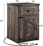 SOOWERY Nightstands Set of 2, Nightstand - Image 3
