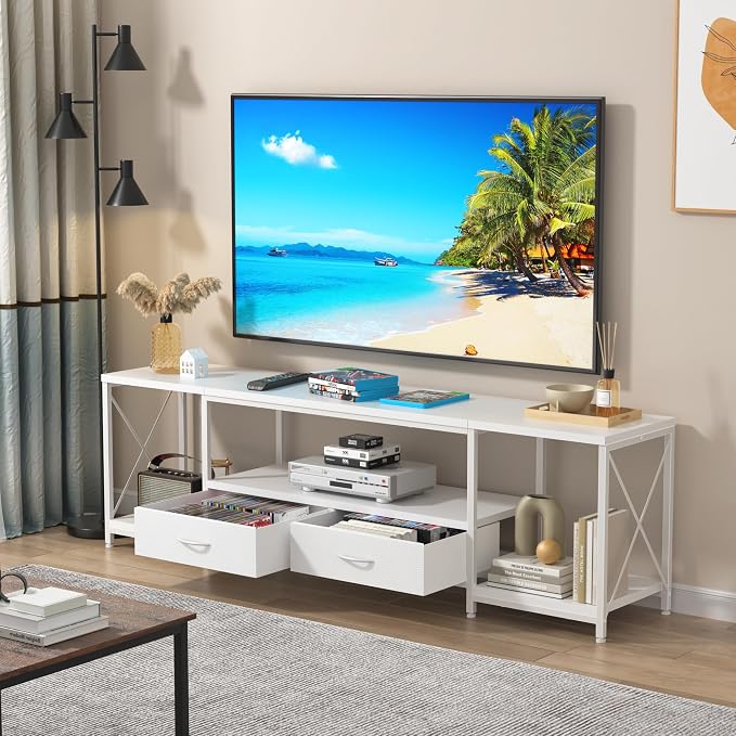 GYIIYUO TV Stand with Fabric Drawers - Image 6