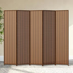 5 Panel Room Divider and Extra Wide Folding Privacy Screen, Bamboo Room Divider by cocosica