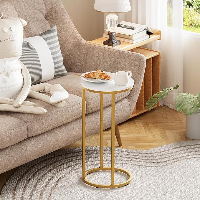 C Shaped End Table, Couch Side Tables - Image 6