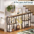 WOHOMO Console Table, 3-Tier Small Entryway Tables, Narrow Sofa Table - Image 4