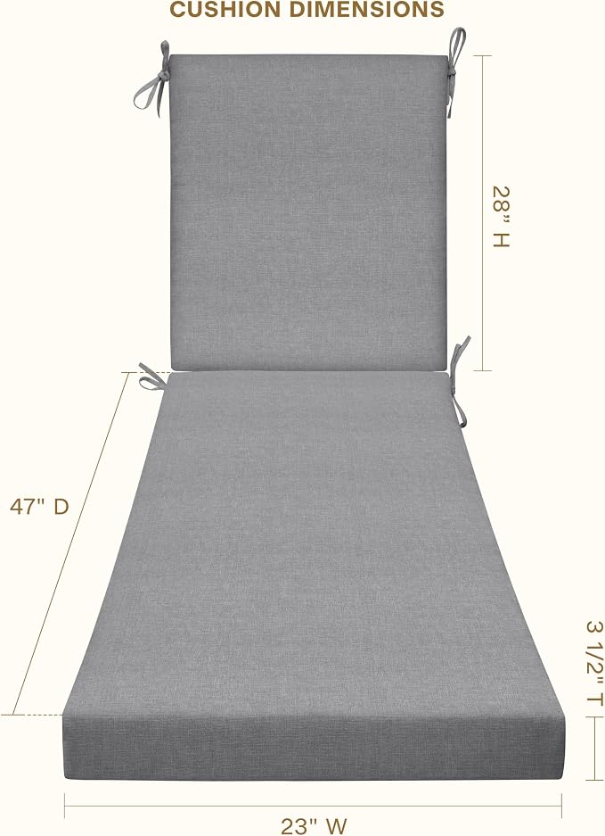 Honeycomb Outdoor Chaise Lounge Cushion - Image 2