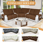 HDCAXKJ 100% Waterproof Reclining Sectional Couch Covers L Shape Recliner Sofa - Image 6