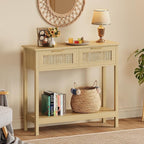 Trironsun Farmhouse Rattan Console Table - Image 2