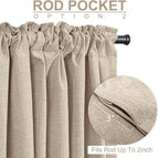 Linen Textured Total Blackout Curtains - Image 4