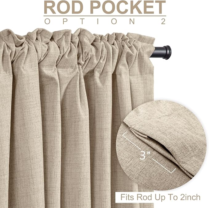 Linen Textured Total Blackout Curtains - Image 4