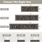 Black Floral Hallway Runner Rug 2x10 - Image 2