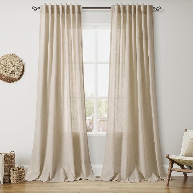 Taupe Burlywood Curtains 90 Inches Long by Nanspring
