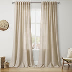 Taupe Burlywood Curtains 108 Inches Long by Nanspring