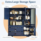 VilroCaz 78'' Tall Freestanding Kitchen Pantry - Image 4