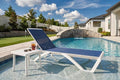 PURPLE LEAF Patio Chaise Lounge Chair Set Outside Aluminum Plastic Stackable by PURPLELEAF