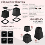 Utopia Bedding Bed Riser, 3 & 5 Inches Adjustable Furniture Risers - Image 5