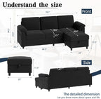 Sectional Sofa Couch for Living Room, L Shaped Couch - Image 5