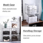 Clear Acrylic Display Case, Stackable Plastic Storage Bins - Image 4