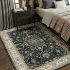 RELEANY Washable Area Rug, Water Repellent, Pet Friendly, Vintage Floral Boho - Image 2