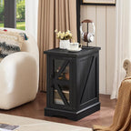 Joaxswe Narrow Night Stand Set 2, Farmhouse Side End Table - Image 6